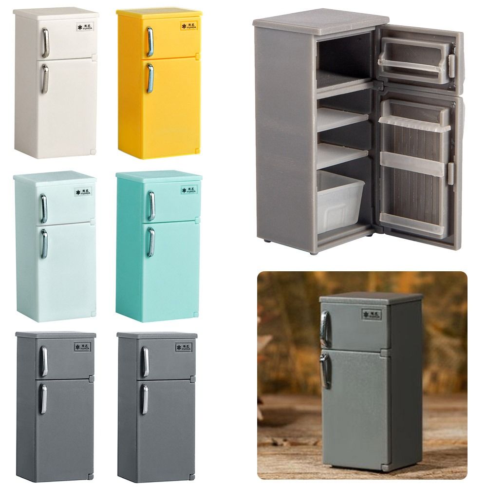 Kitchen Appliances List - 1:24 ブライス人形玩具 1/12 ミニチュア冷蔵庫モデルドールハウス冷蔵庫レトロキッチン家電