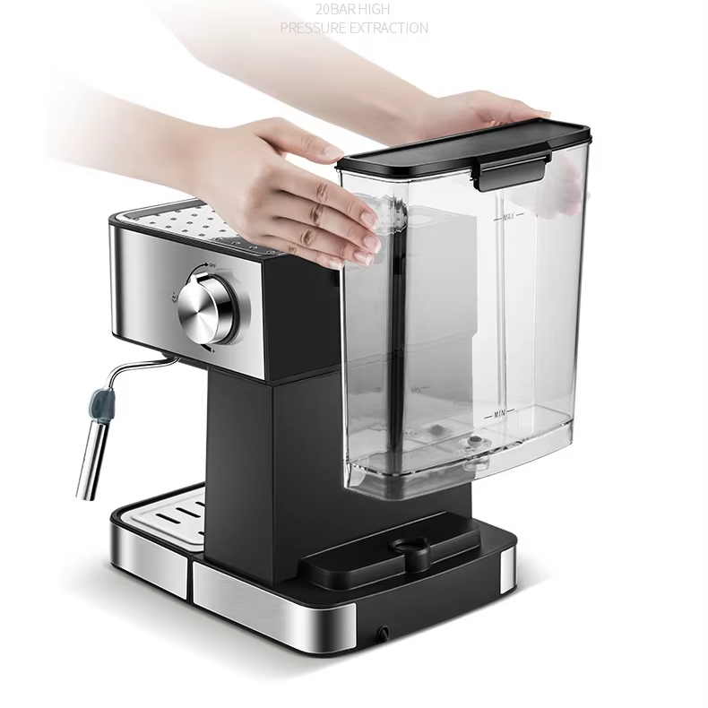 Milk Frother Automatic - 小型ホームオフィス用イタリアンエスプレッソセミオートマチックコーヒーメーカー（ミルクフォーマー内蔵、電動）
