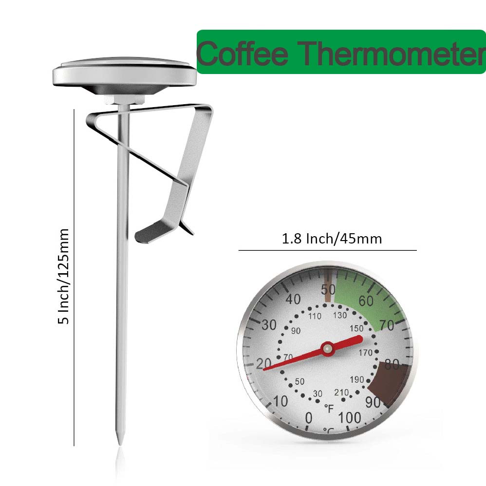 Kitchen Appliances On Sale - 0-100 ° C 食品温度計ステンレス鋼コーヒーミルク温度計調節可能なクランプキッチン食品調理ドリンクツールアクセサリー