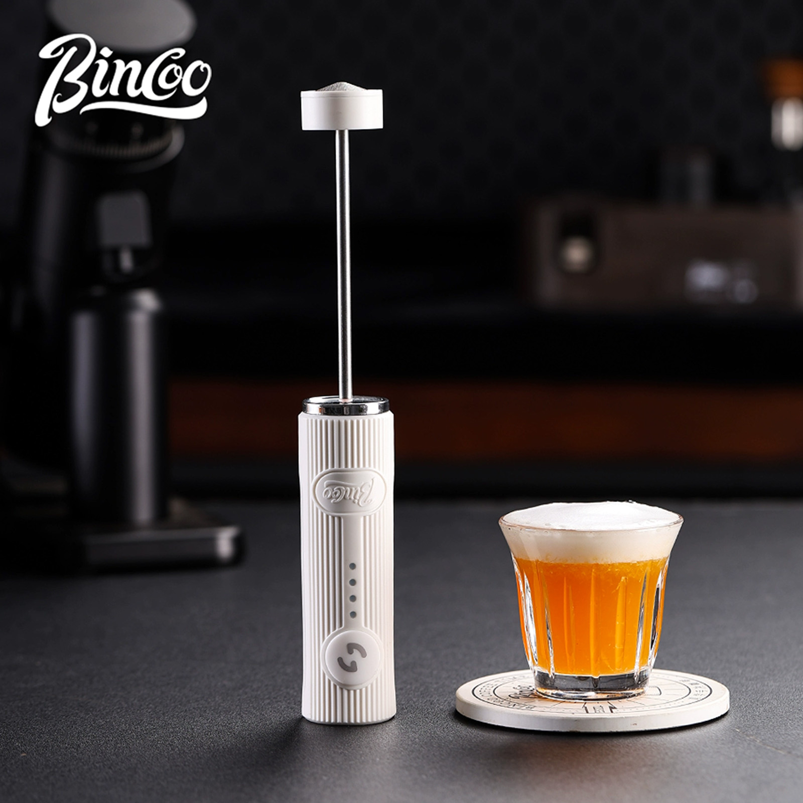 Milk Frother Automatic - Bincoo 新しいミルクフォーマーコーヒー泡立て器ミキサー電動ブレンダーエッグビーターミニ泡立て器ハンドルスターラーカプチーノメーカー調理ツール