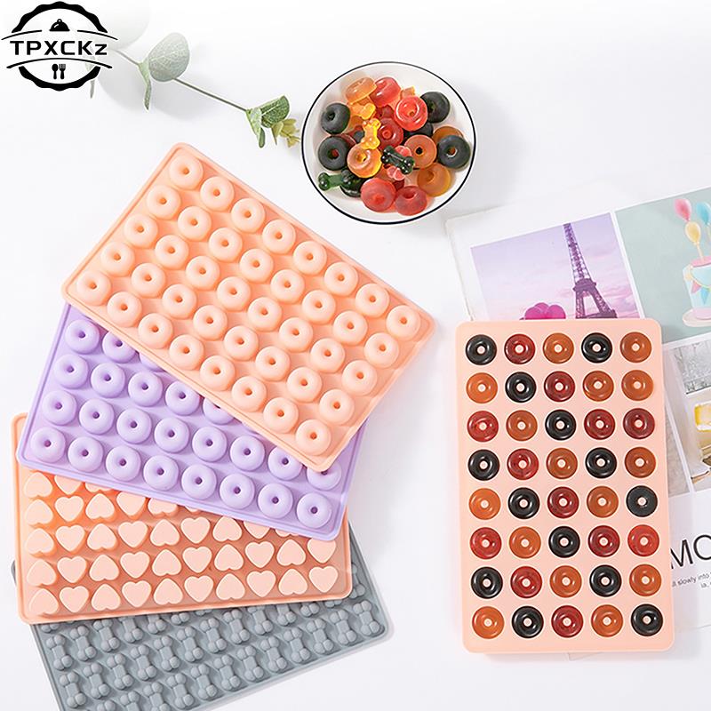 Donut Maker Mini - シリコンミニドーナツモールド、DIYドーナツボーンハートモールド、ベーキングドッグスナックメーカー、ゼリーキャンディー、バレンタインデーパーティー