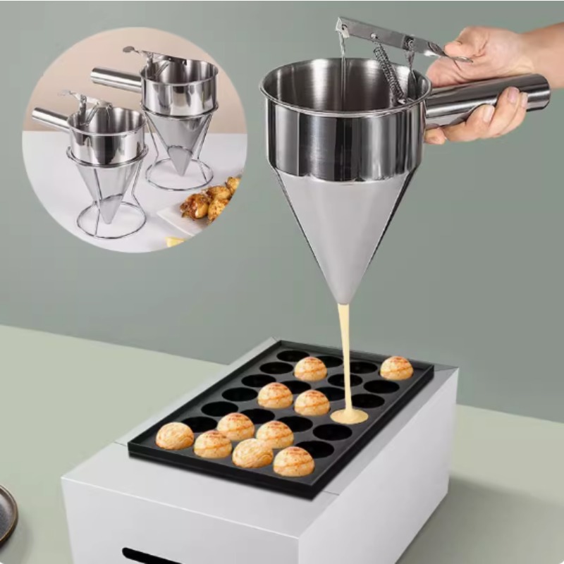 Kitchen Appliances On Sale - 600/1200MLステンレス製液体漏斗ディスペンサー、タコボールツール、ハンドルとブラケット付き調理キッチンアクセサリー