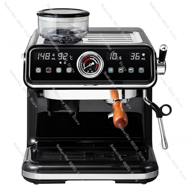 Milk Frother Automatic - 半自動エスプレッソコーヒーマシン ポンプ圧式 家庭用コーヒーメーカー ミルクフォーマー内蔵 グラインダー内蔵 イタリアンスタイル