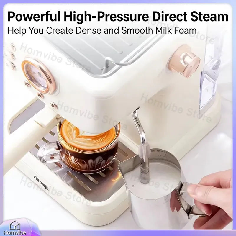 20バールのセミオートマチックエスプレッソマシン、ミルクフォ - Milk Frother Automatic のレビューと価格