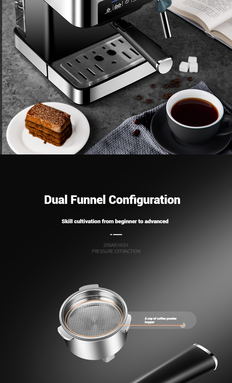 小型ホームオフィス用イタリアンエスプレッソセミオートマチック - Milk Frother Automatic のレビューと価格