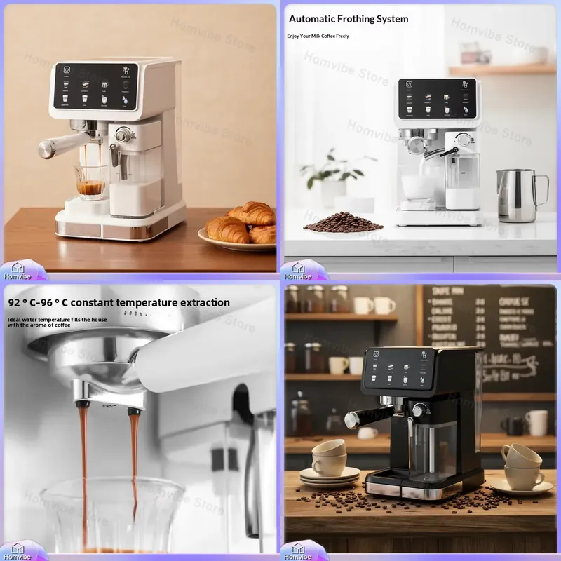 エスプレッソ20バール高圧自動ミルクフォーマー、スマートタッ - Milk Frother Automatic のレビューと価格