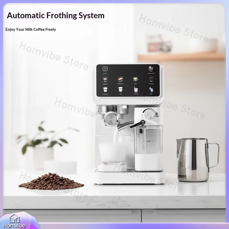 エスプレッソ20バール高圧自動ミルクフォーマー、スマートタッ - Milk Frother Automatic のレビューと価格