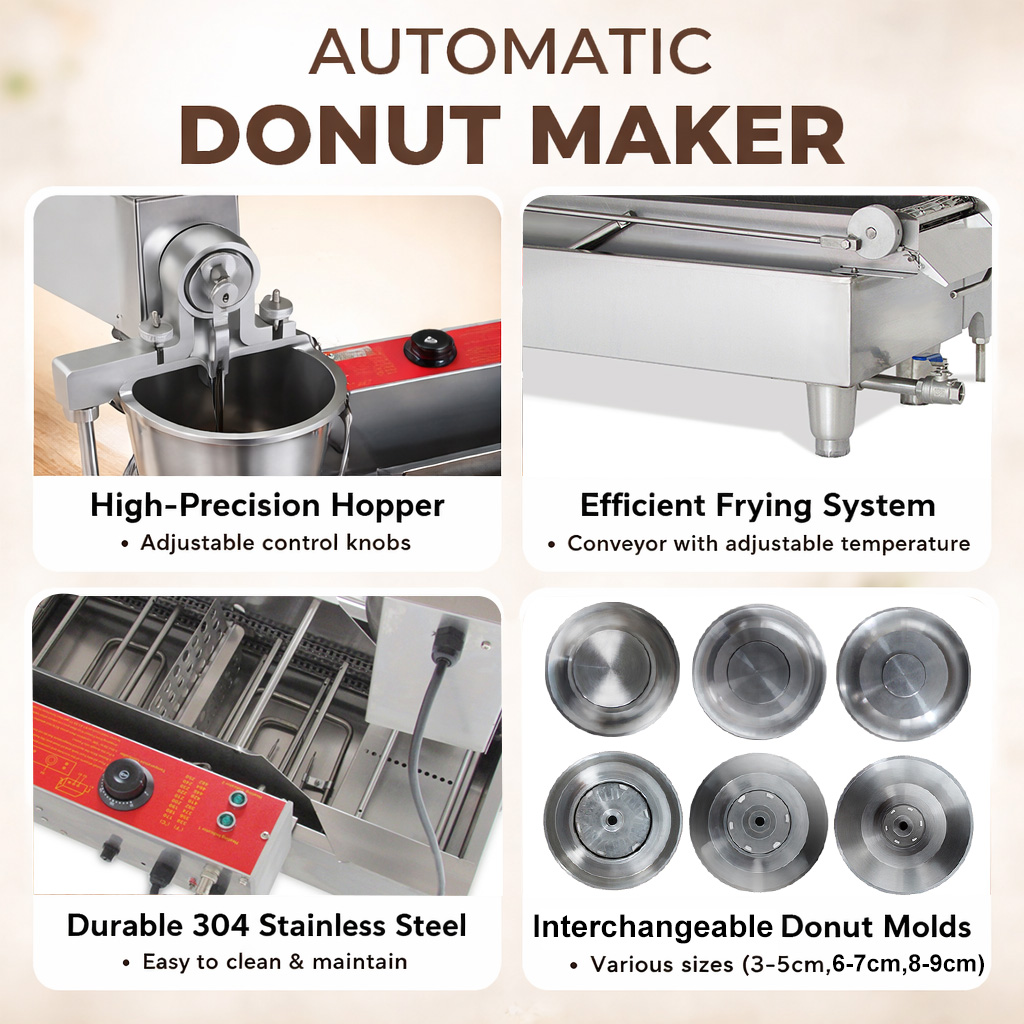 自動小型単列ミニドーナツ製造機 ドーナツフライヤー OEM  - Donut Maker Mini のレビューと価格