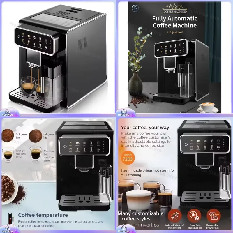6 in 1 エスプレッソマシン、ミルクフォーマー付き、カプ - Milk Frother Automatic のレビューと価格