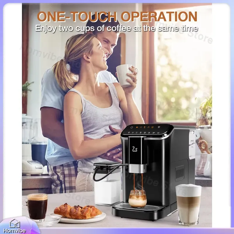 20バール全自動エスプレッソマシン、グラインダーとミルクフォ - Milk Frother Automatic のレビューと価格