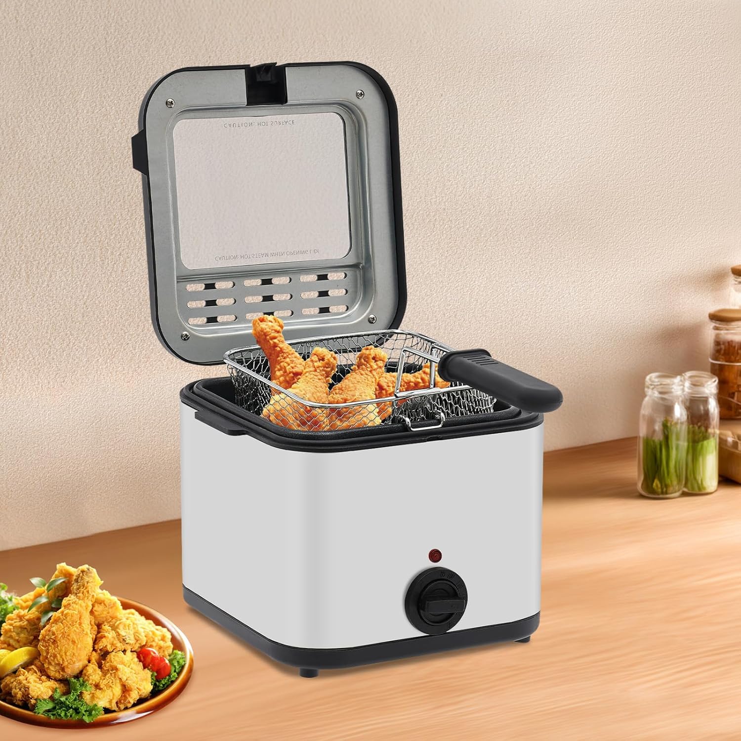 カウンタートップ電気フライヤー、2.64クォート 1000W - Kitchen Appliances Countertop のレビューと価格