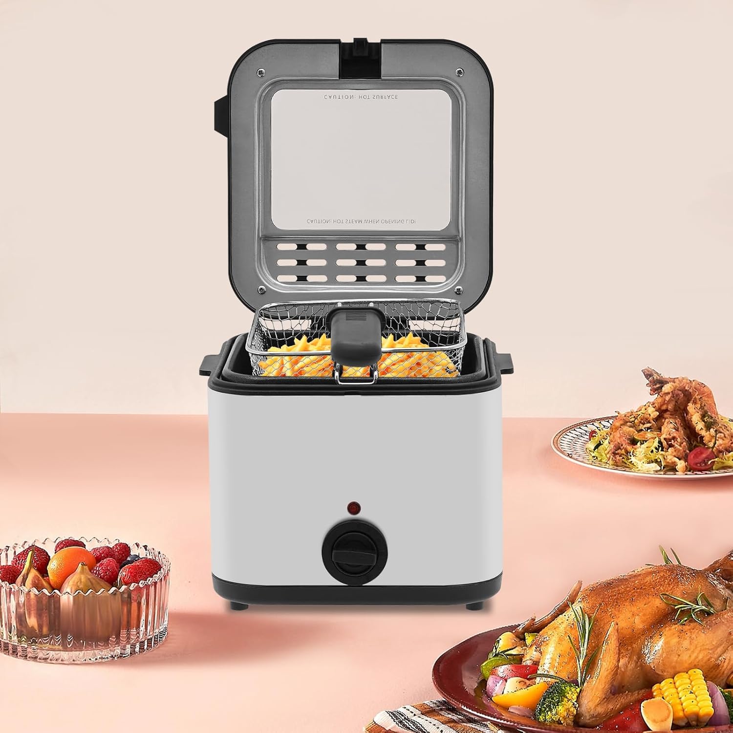 カウンタートップ電気フライヤー、2.64クォート 1000W - Kitchen Appliances Countertop のレビューと価格