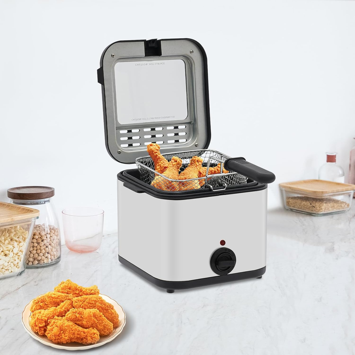 カウンタートップ電気フライヤー、2.64クォート 1000W - Kitchen Appliances Countertop のレビューと価格