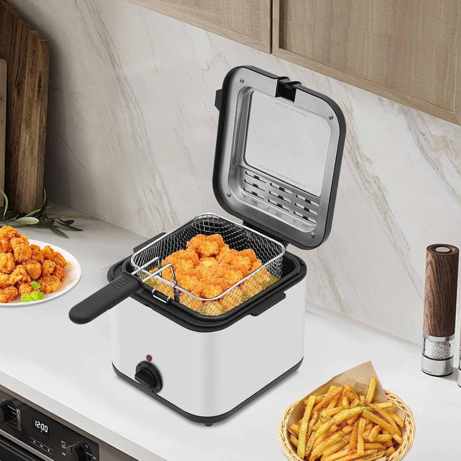 カウンタートップ電気フライヤー、2.64クォート 1000W - Kitchen Appliances Countertop のレビューと価格
