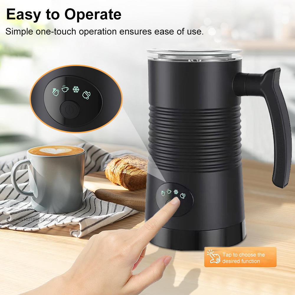電動ミルク泡立て器自動ロータリーフォーマーコーヒーカプチーノ - Milk Frother Automatic のレビューと価格