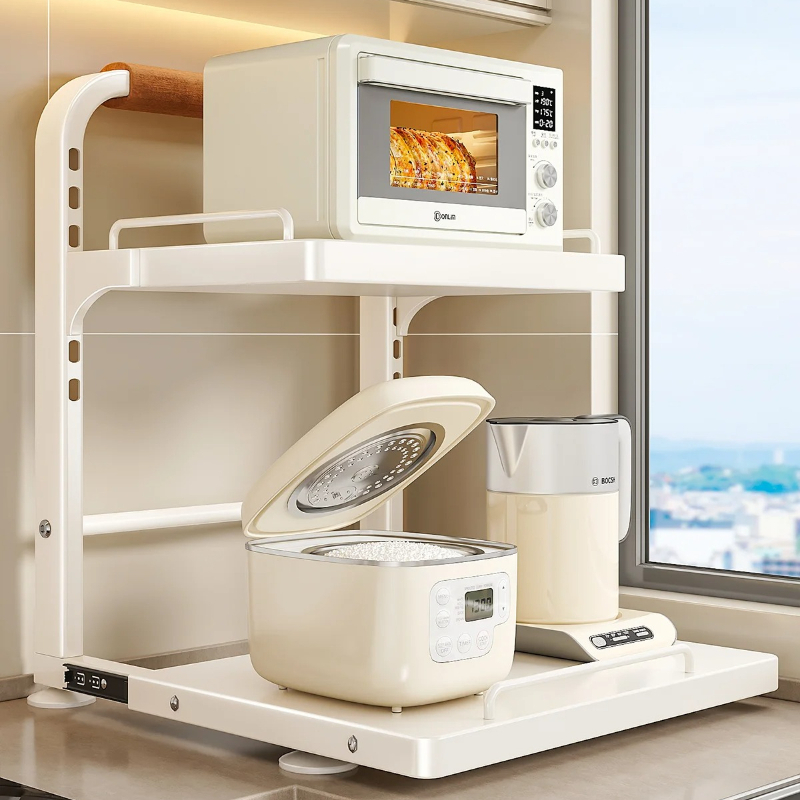 炭素鋼製キッチンカウンターオーガナイザー、調節可能な引き出し - Kitchen Appliances Countertop のレビューと価格