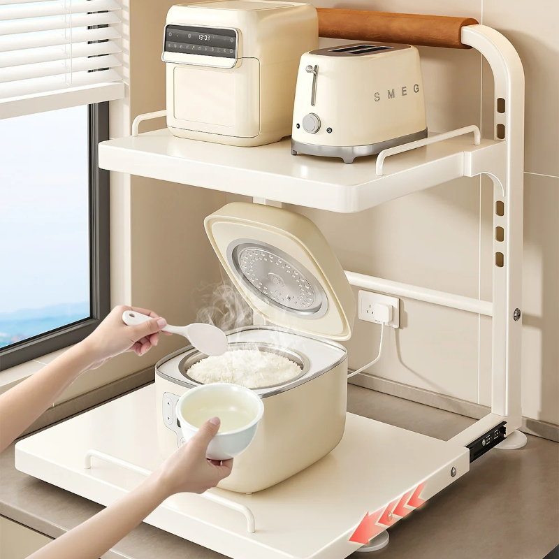 炭素鋼製キッチンカウンターオーガナイザー、調節可能な引き出し - Kitchen Appliances Countertop のレビューと価格