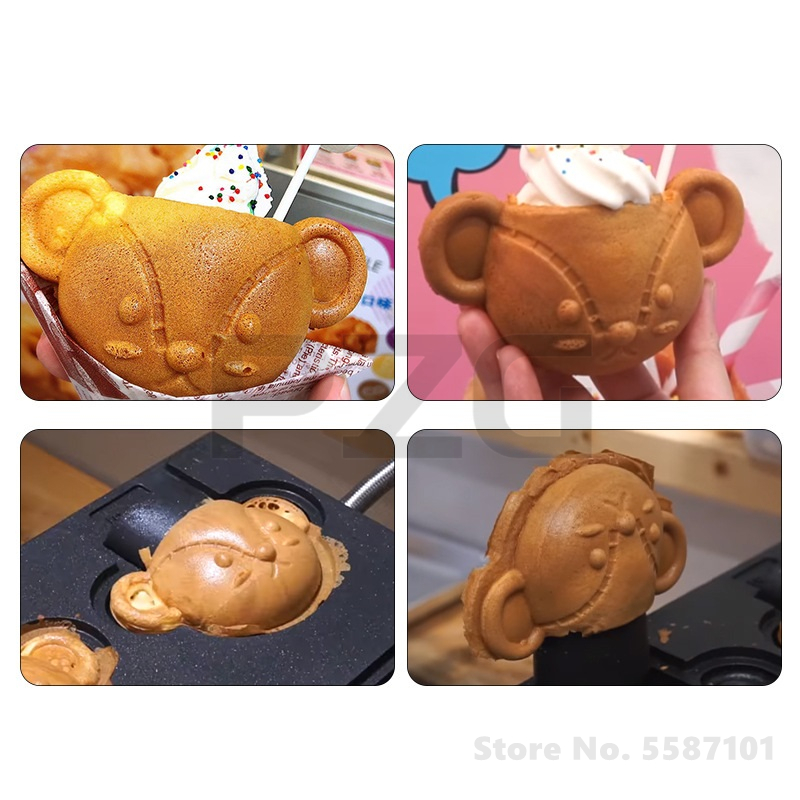 2個入りテディベア型ミニワッフルケーキメーカー、デジタルアイ - Donut Maker Mini のレビューと価格