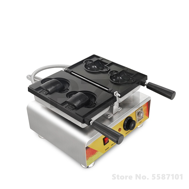 2個入りテディベア型ミニワッフルケーキメーカー、デジタルアイ - Donut Maker Mini のレビューと価格