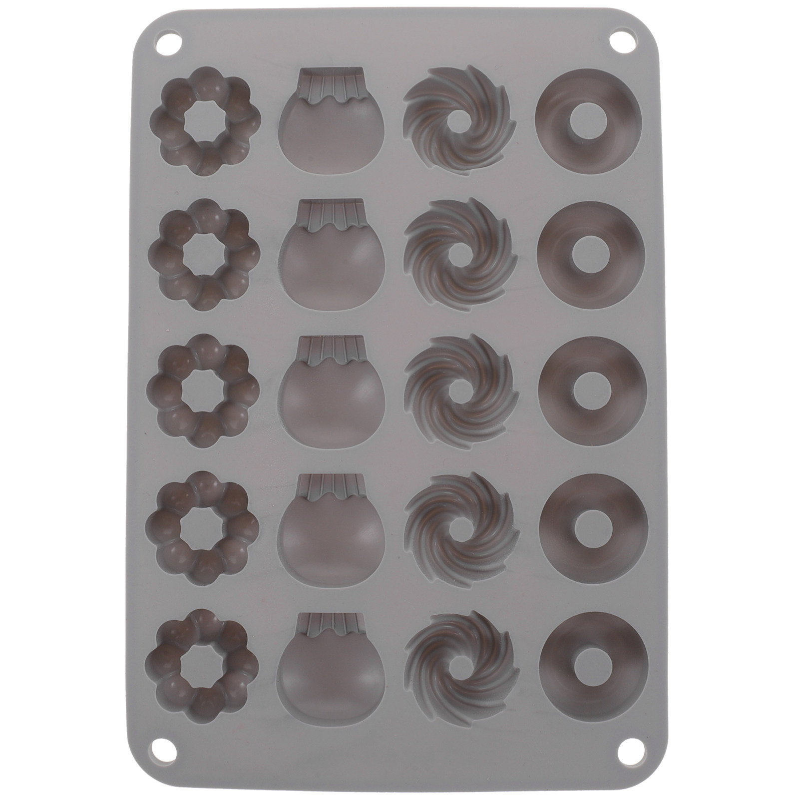 ミニチョコレートドーナツシリコンモールド ノンスティック 簡 - Donut Maker Mini のレビューと価格