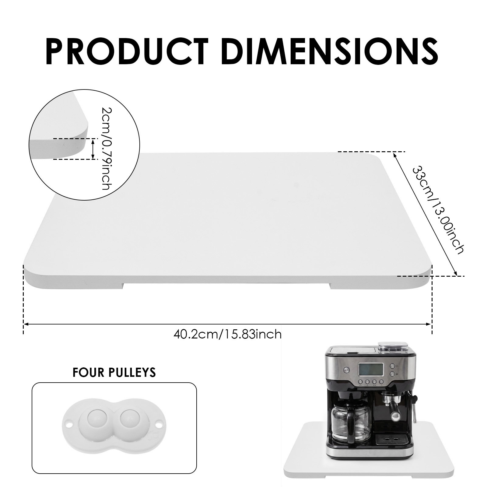 キッチン家電用スライドトレイ 竹製カウンタートップ収納 移動 - Kitchen Appliances Countertop のレビューと価格
