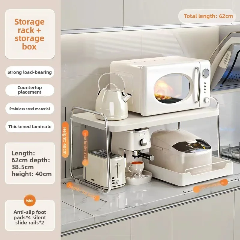 ステンレス製電子レンジラック、キッチン家電用カウンタートップ - Kitchen Appliances Countertop のレビューと価格