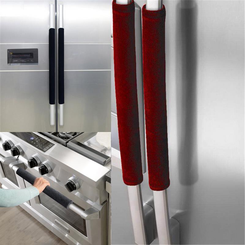 2 ピース/セット冷蔵庫ドアハンドルカバーキッチン家電装飾冷 - Kitchen Appliances Red Knobs のレビューと価格